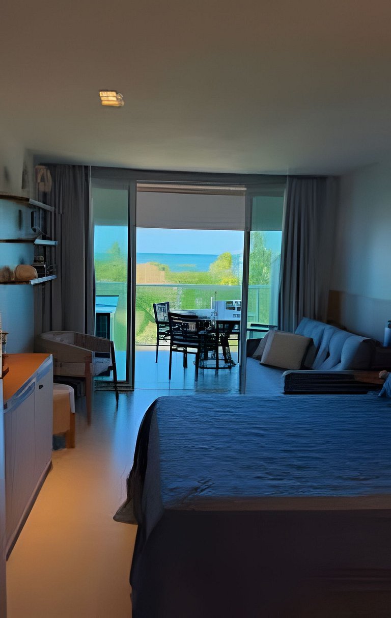 Flat Azzurro, frente mar em Carneiros