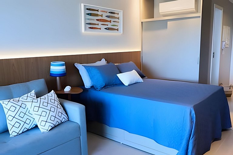 Flat Azzurro, frente mar em Carneiros