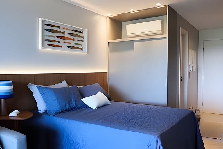 Flat Azzurro, frente mar em Carneiros