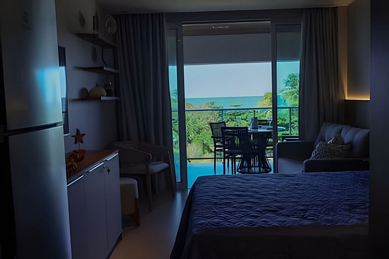Flat Azzurro, frente mar em Carneiros