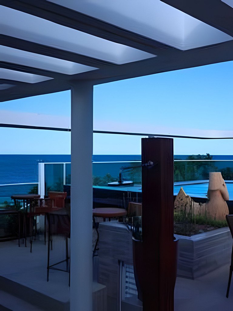 Flat Azzurro, frente mar em Carneiros