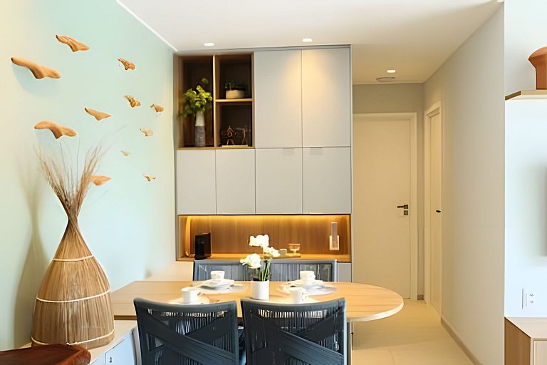Flat Terrazza, térreo beira-mar em Muro Alto