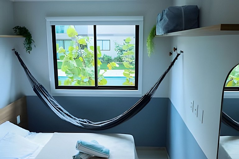 Flat Terrazza, térreo beira-mar em Muro Alto