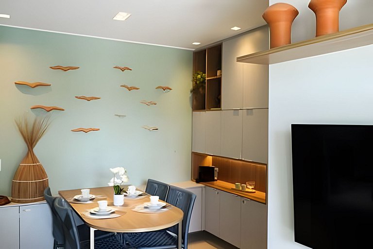 Flat Terrazza, térreo beira-mar em Muro Alto