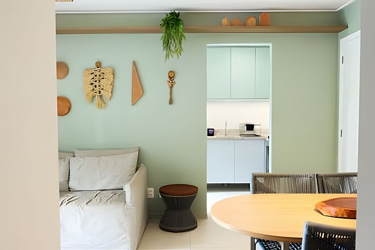 Flat Terrazza, térreo beira-mar em Muro Alto
