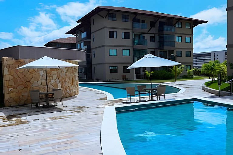 Flat Terrazza, térreo beira-mar em Muro Alto