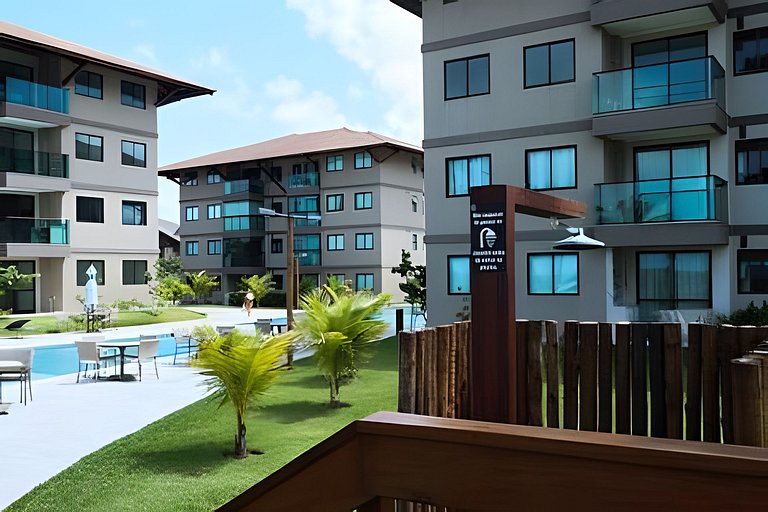 Flat Terrazza, térreo beira-mar em Muro Alto