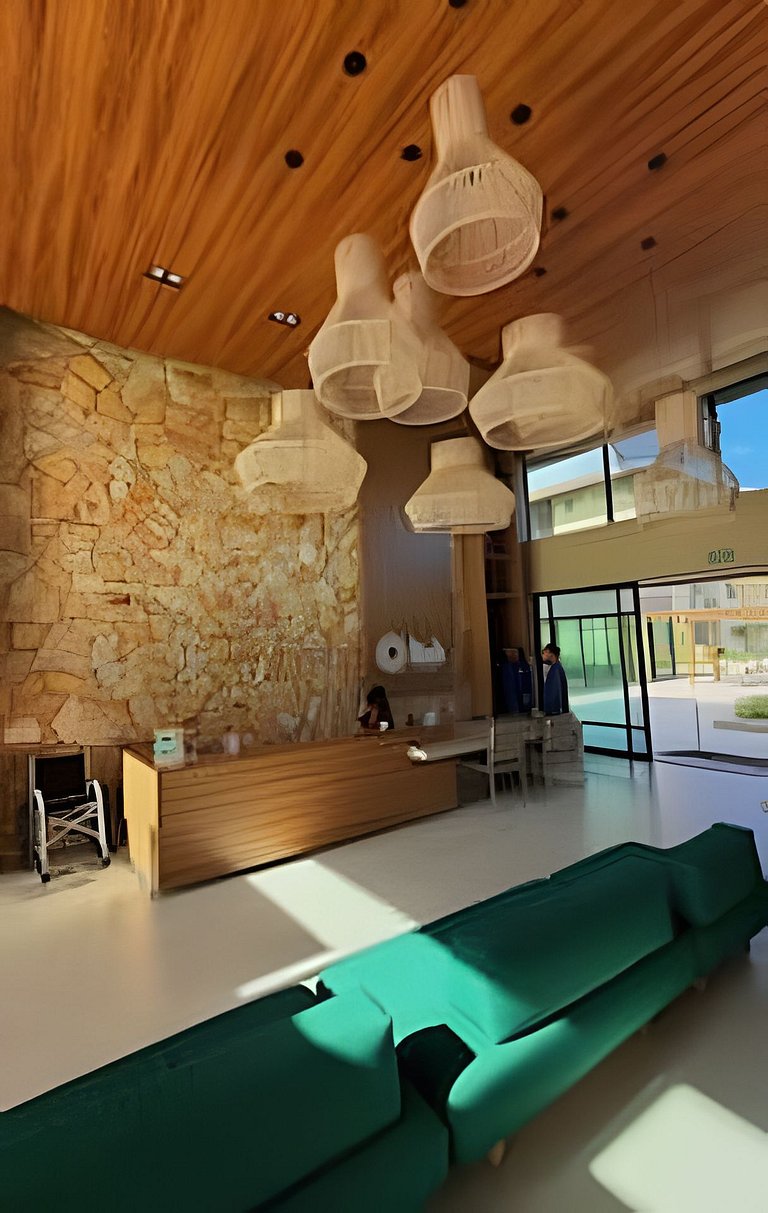 Flat Terrazza, térreo beira-mar em Muro Alto