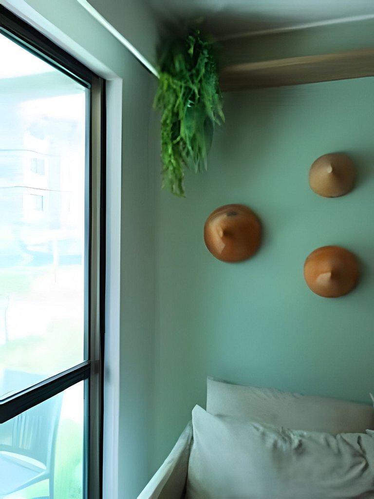 Flat Terrazza, térreo beira-mar em Muro Alto