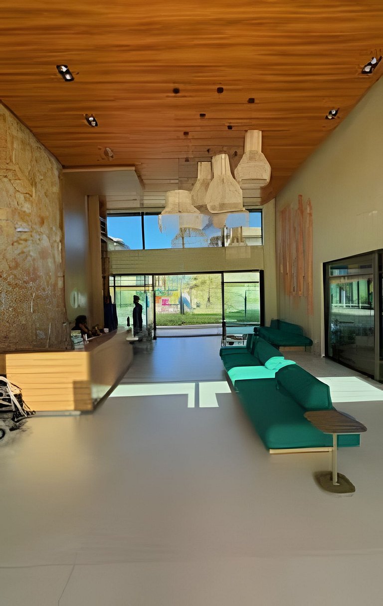 Flat Terrazza, térreo beira-mar em Muro Alto