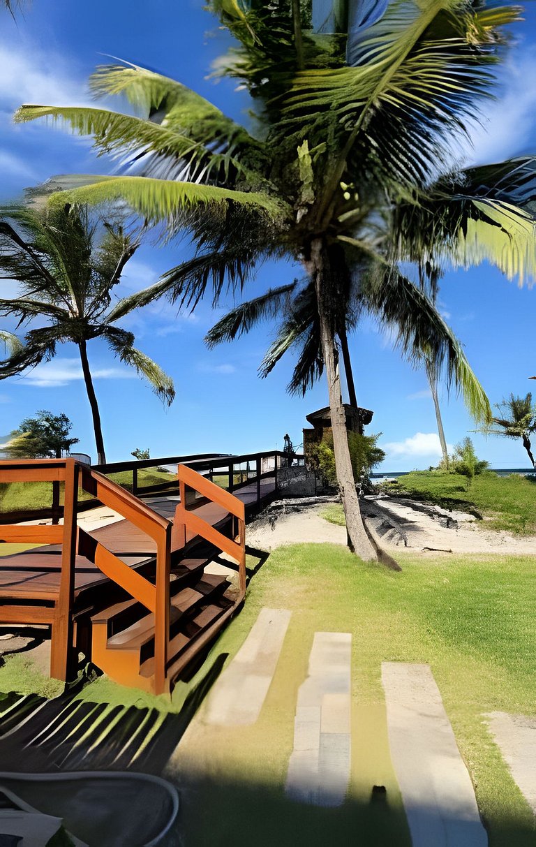 Flat Terrazza, térreo beira-mar em Muro Alto