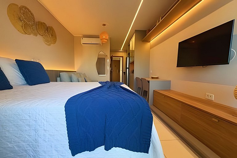 Flat Nalu | Muro Alto: piscina, kids e restaurante