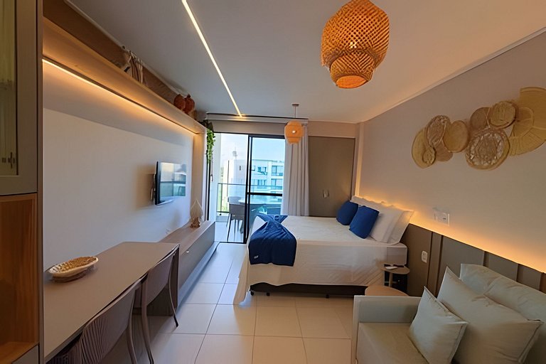Flat Nalu | Muro Alto: piscina, kids e restaurante