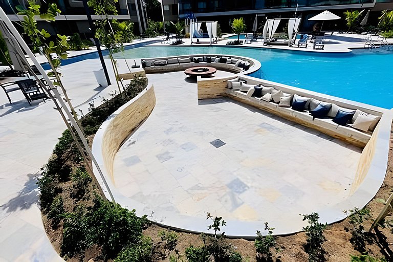 Flat Nalu | Muro Alto: piscina, kids e restaurante