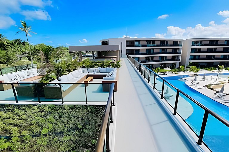 Flat Nalu | Muro Alto: piscina, kids e restaurante